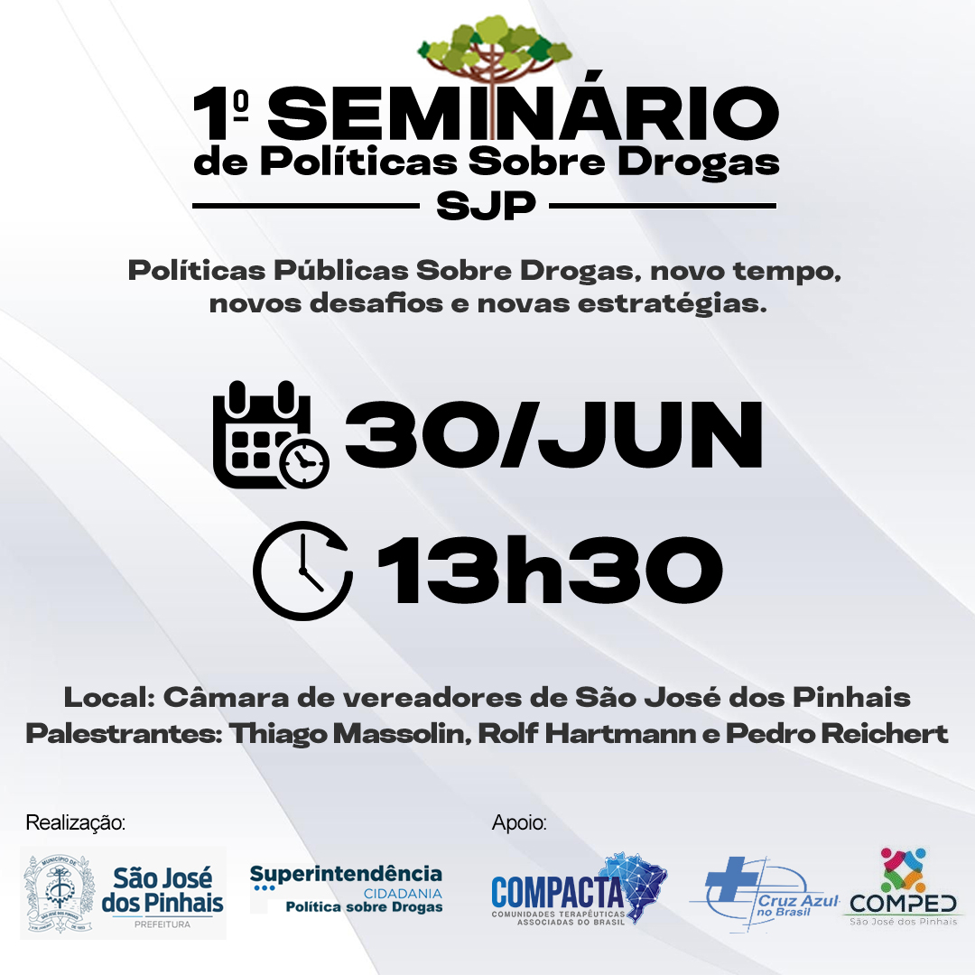 1 SEMINÁRIO DE POLÍTICA SOBRE DROGAS SJP